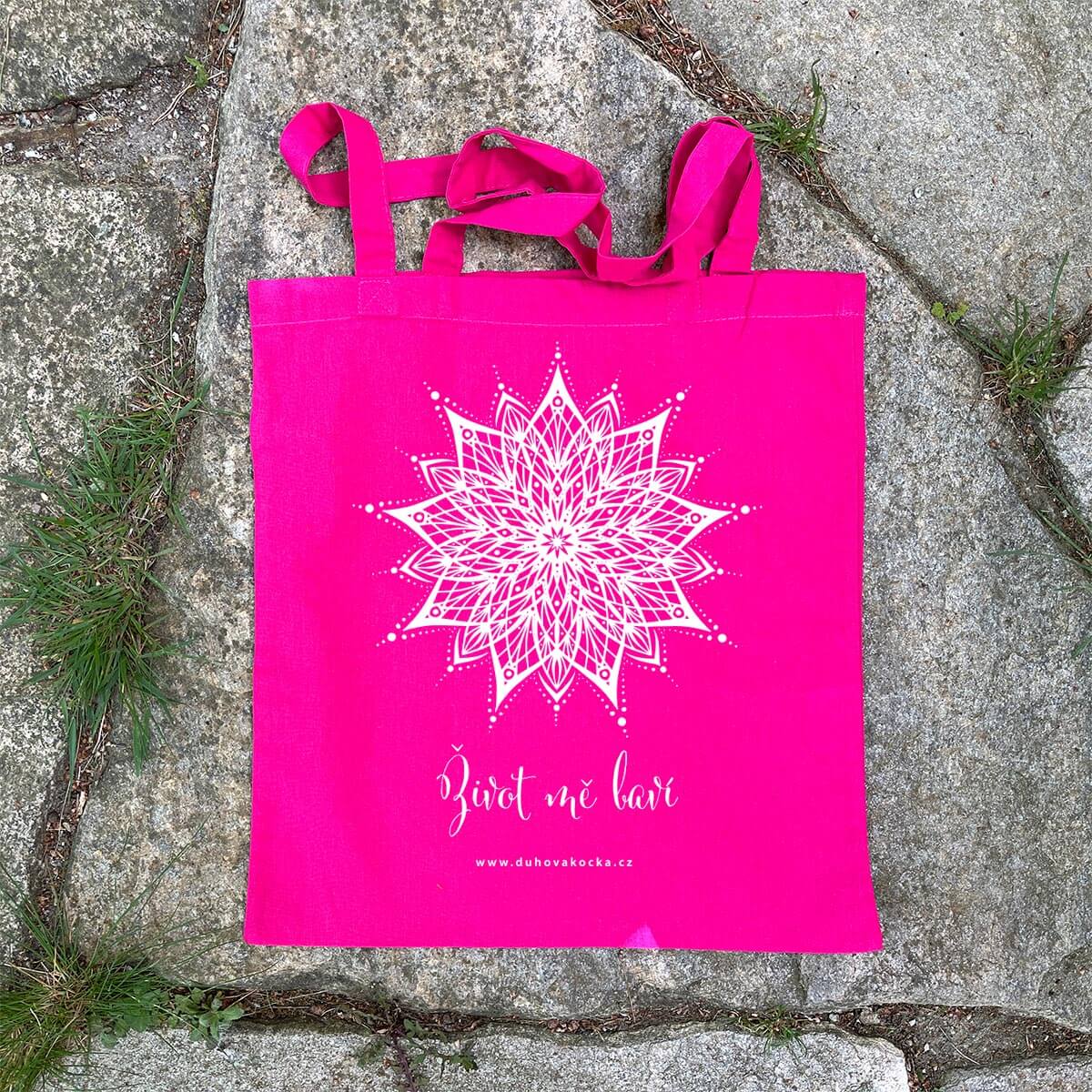 Duhová kočka Ekotaška – Život mě baví – tmavě modrá