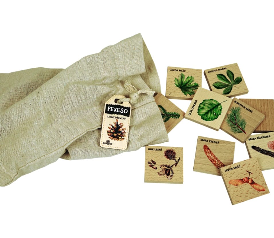 Lesní svět Pexeso Poznávací Malé Lesní dřeviny