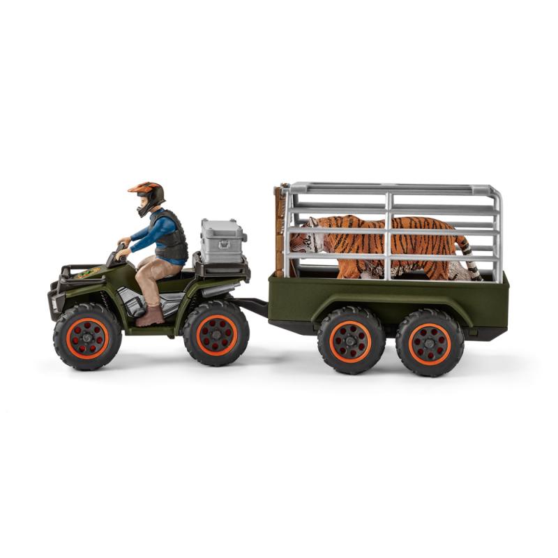 Schleich 42351 Čtyřkolka s přívěsem a příslušenstvím