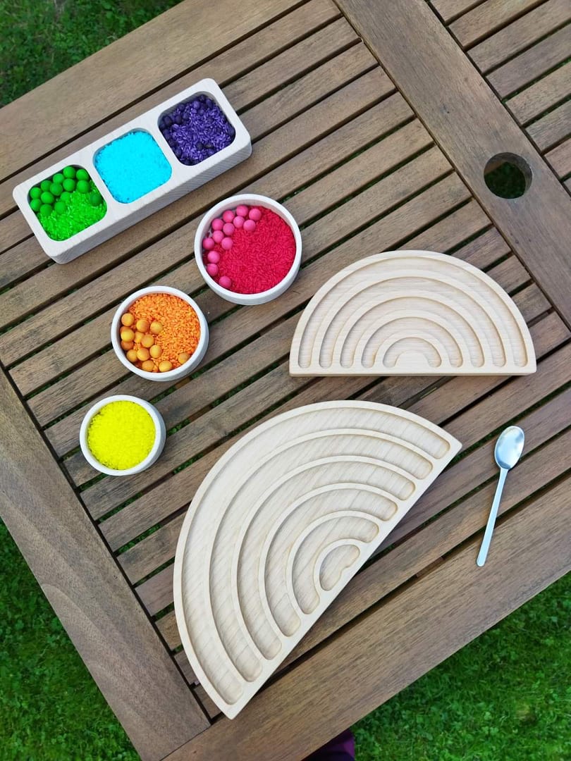 Dřevokaz Třídící misky Duha malá s impregnací Osmo