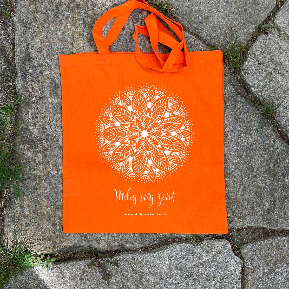 Duhová kočka Ekotaška – Miluj svůj život – tmavě modrá