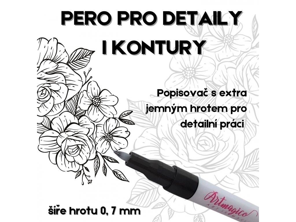 Artmagico akrylový popisovač s Extra jemným hrotem (0,7 mm) 24 ks