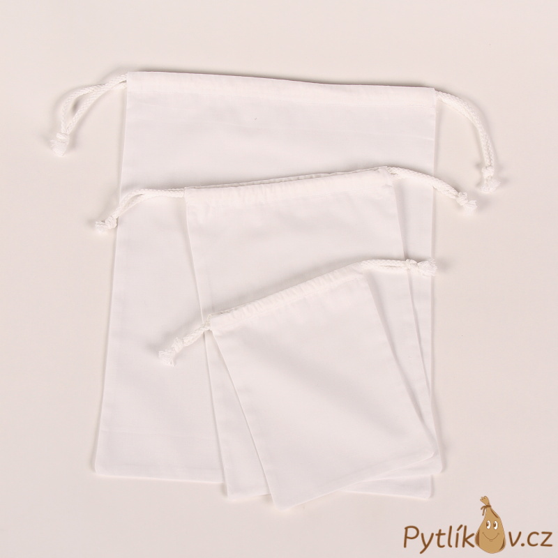 Pytlík bíly plátěný 30 x 40 cm