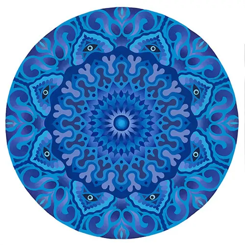 Korkový podtácek – 7 barev čaker 10cm Světle modrá