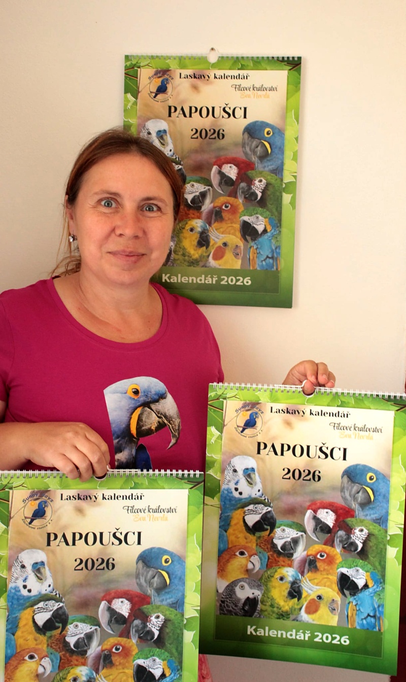 Nástěnný kalendář Papoušci 2026 A3