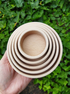 Dřevokaz Třídící miska 7,5cm - buk bez impregnace