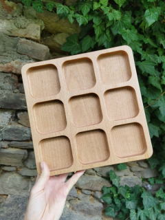 Dřevokaz Dřevěný třídící tácek velký s impregnací Osmo