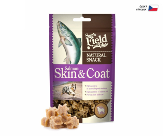 Masový pamlsek Sams Field Natural Snack Salmon Skin and Coat 200 g