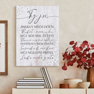 Housedecor Cedulka - Ty jsi... 40x30cm