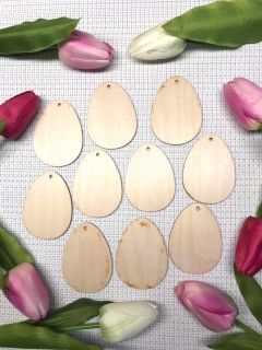 Dřevěný výřez - Velikonoční vajíčko 5 ks