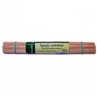 Dřevěné špejle ozdobné 50ks 200mm