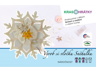 Krasohrátky Kreativní sada Vánoční vločka Sněhulka