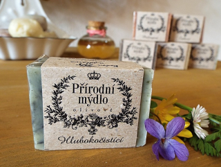Olivové přírodní mýdlo hlubokočistící 50g