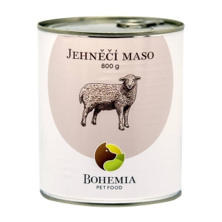 Konzerva pro psy Jehněčí maso ve vlastní šťávě BOHEMIA 800 g