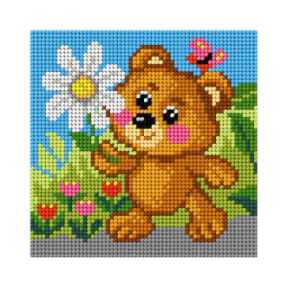 Předloha vyšívací Medvídek 1 15x15cm