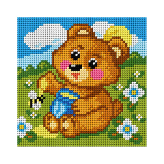 Předloha vyšívací Medvídek 2 15x15cm