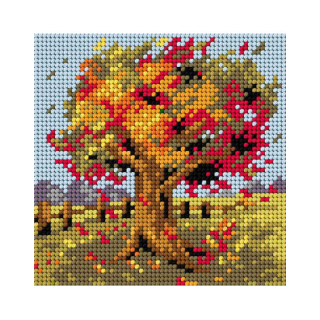 Předloha vyšívací Strom na podzim 15x15cm