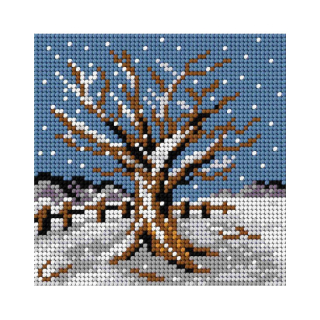 Předloha vyšívací Strom v zimě 15x15cm