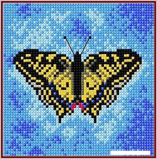 Předloha vyšívací Motýl 1 15x15cm