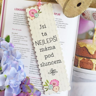 Housedecor Záložka do knížky - Nejlepší máma pod sluncem