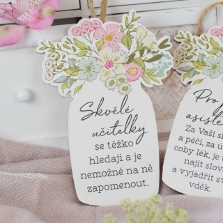 Housedecor Dárková vázička - Skvělá učitelka