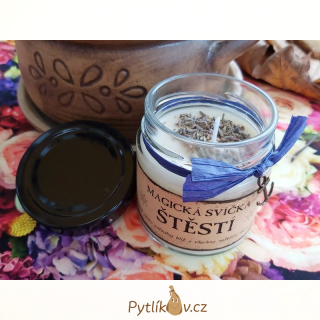 Magická svíčka ze sojového vosku Štěstí