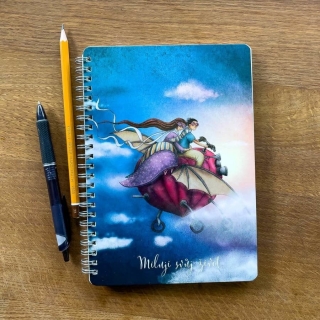 Duhová kočka Zamilovanost Blok A5 čistý