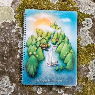 Duhová kočka Cesta životem Blok A4 čtverečkovaný