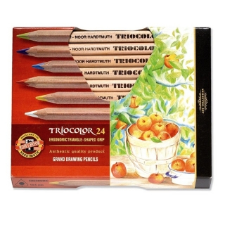 Pastelky trojhranné silné Koh-i-noor 3154 NATUR 24ks