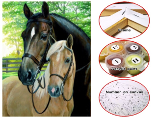 Malování s čísly plátno 30x40cm Kůň W2512