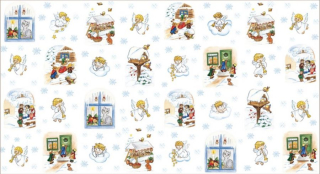 Housedecor Vánoční balící papír 0,7x2m bílá České Vánoce