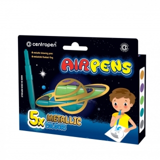 Centropen Foukací fixy AIR PENS 1590/5 METALLIC 5 ks