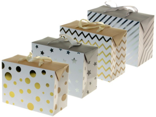 Vánoční dárková krabice taška M 23x12cm