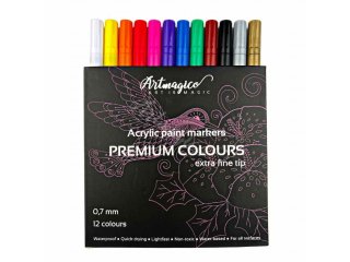 Artmagico akrylový popisovač s Extra jemným hrotem (0,7 mm) 12 ks