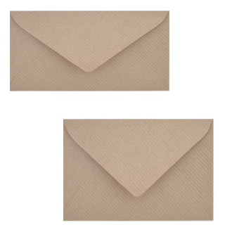 Dopisní obálka přírodní hnědá s proužky Kraft