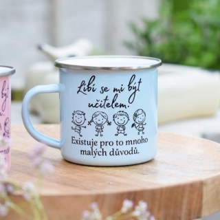 Housedecor Modrý plecháček - Líbí se mi být učitelem 330ml