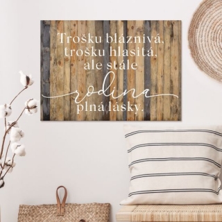 Housedecor Cedulka - Rodina plná lásky 42x30cm