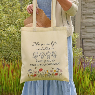Housedecor Louka bavlněná taška - Líbí se mi být učitelkou