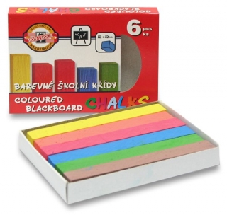 Barevné školní křídy na tabuli Koh-i-noor 6 ks