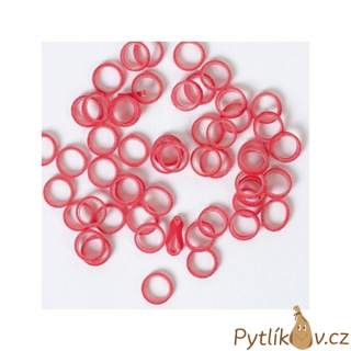Latexové gumičky - červená 100ks/7mm