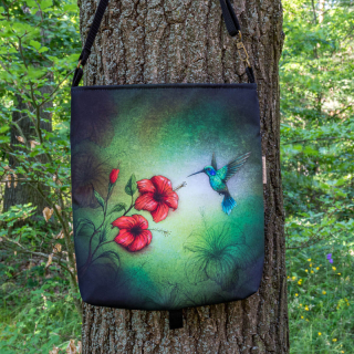 Duhová kočka Crossbody taška Kolibřík