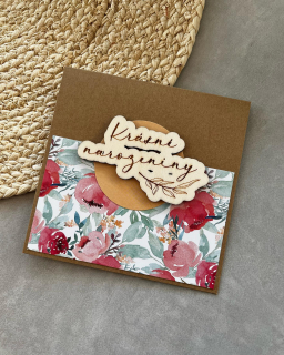 Přání Krásné narozeniny s bílým podkladem uvnitř