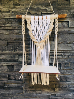 Macramé polička malá 45 cm