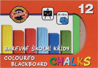 Barevné školní křídy na tabuli Koh-i-noor 12 ks