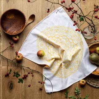 Utěrka mandalová – žlutá