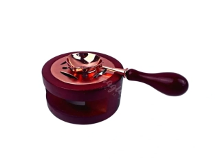 Creatissimo - set stojánku a lžičky k pečetění - hnědá