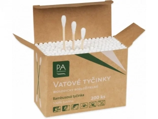 Vatové tyčinky bambusové 200ks PA BOX