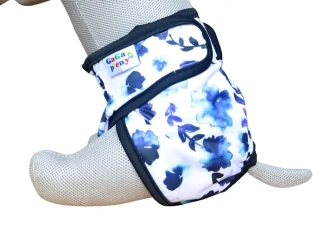 Hárací kalhotky pro psy Květy L