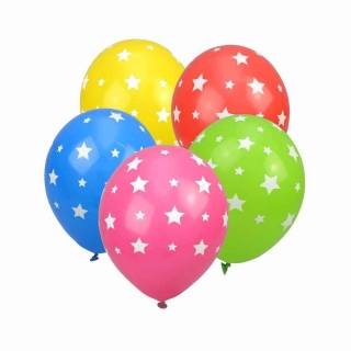 Arpex Nafukovací balónky, hvězdičky 28 cm 5 kusů