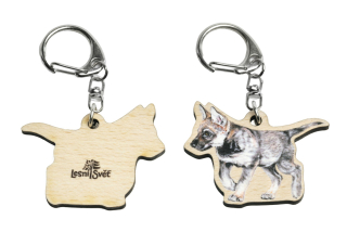 Lesní svět Přívěsek na klíče zvíře Vlče